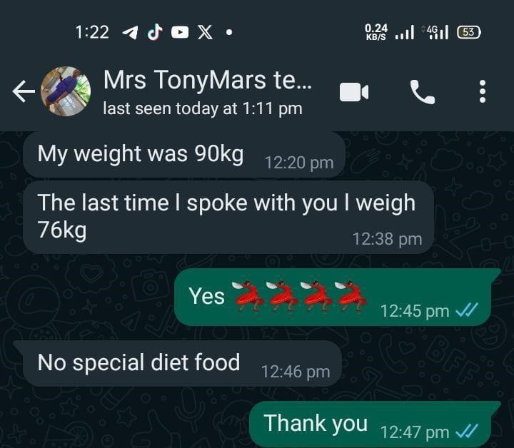 Testimonial Mrs TonyMars